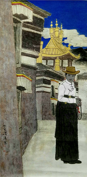 王伟成作品 《祈愿》 规格：68cmx138cm.JPG