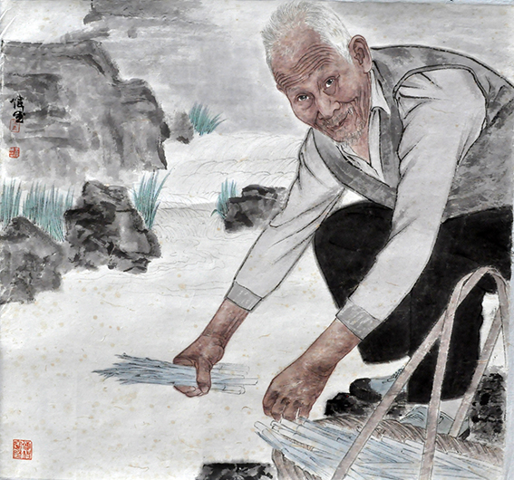 王伟成作品 《山民系列》之五 规格：72cmx76cm.JPG