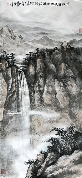 王鸣荣作品 《高山清溪流韵图》.jpg