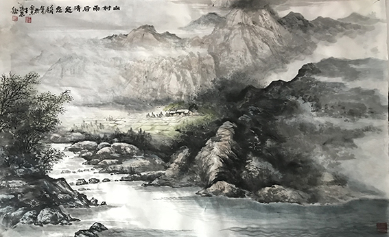 王鸣荣作品 《山村雨后清悠悠》.jpg