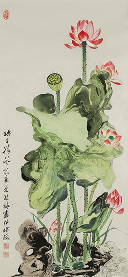 杨继林作品 《映日荷花》.jpg