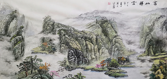 肖天宝作品 《富山祥云》.jpg