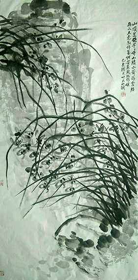 陈明纲作品《山顶兰花早早开》.jpg