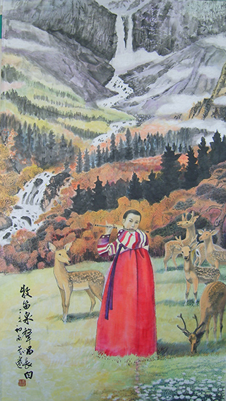 姜庆远作品 《牧笛泉声唱长白》.jpg