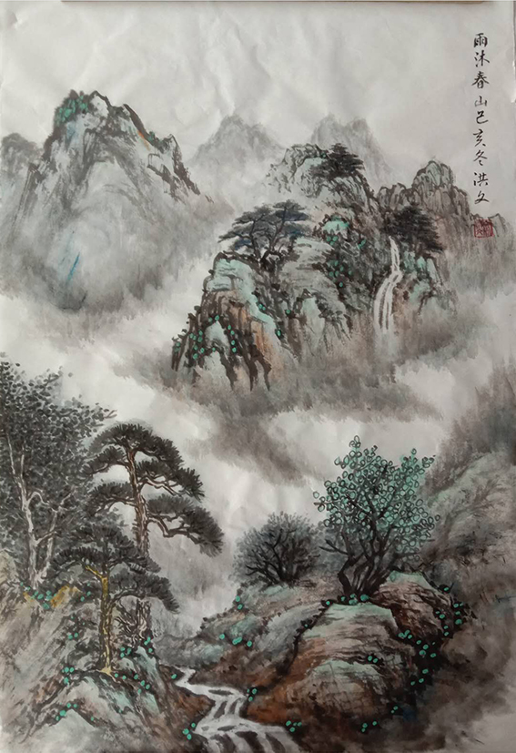 寇洪文作品7《雨沐春山》.jpg