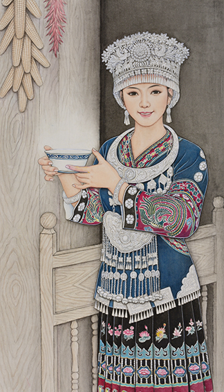 肖耀彩作品1《苗家迎客》2013年.JPG