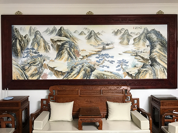 贺新安作品11《秋山图》336cmx118cm 2017年.JPG