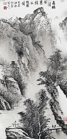 李社安作品 《高桥清风寨，绿水故园情》.jpg