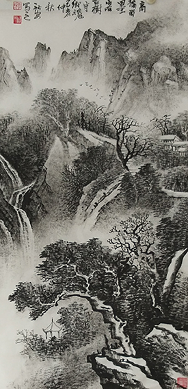 李社安作品 《高桥留墨客，古树守乡魂》.jpg
