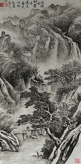 李社安作品 《深涧古树碧，水远长高天》.jpg
