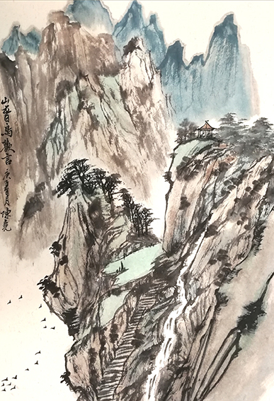 《春山鸟语》规格：69x46㎝.jpg