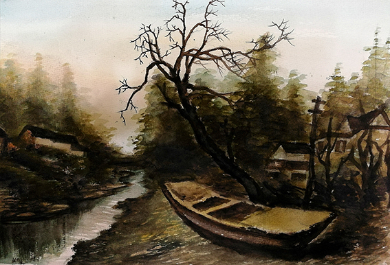 《六塘河畔》规格：32x28cm.jpg