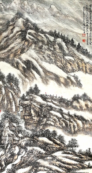 《雪伴冬云白絮飞》规格：180x90㎝.jpg