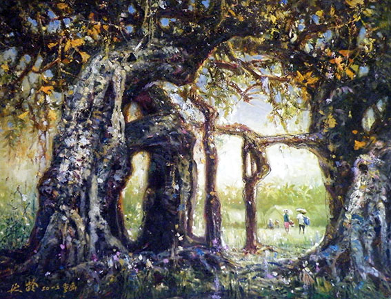苏延龄作品 《根深叶茂》规格：100x76cm.jpg