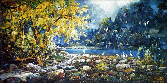 苏延龄作品《怀念小河》规格：150x75cm.jpg