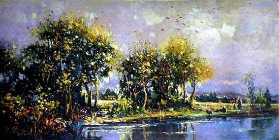 苏延龄作品《黄昏小调》规格：117x58cm.jpg