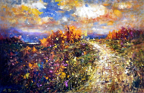 苏延龄作品《路漫漫》规格：90x60cm.jpg