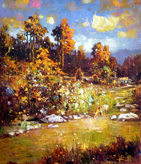 苏延龄作品《小山岗》规格：76x65cm.jpg