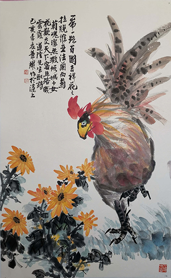 杨华耀作品 《一带一路百国吉祥花之拉脱维亚法兰西菊》.jpg