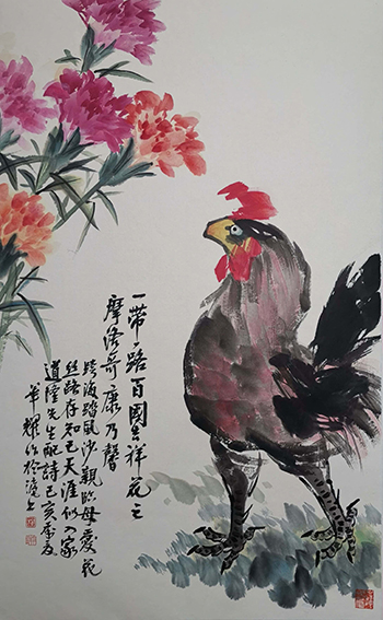 杨华耀作品 《一带一路百国吉祥花之摩洛哥康乃馨》.jpg