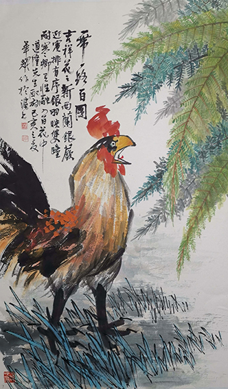 杨华耀作品 《一带一路百国吉祥花之新西兰银蕨》.jpg