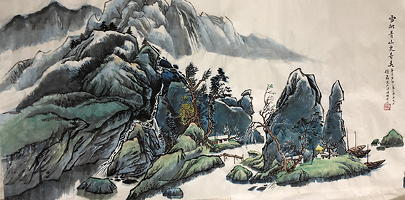 赵磊作品 《雪融青山更奇美》规格：137cmx68cm.jpg