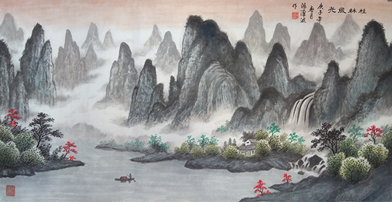 《桂林风光》规格：138X69cm.jpg