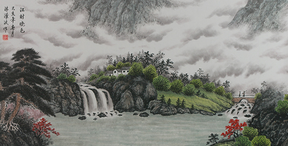 《江村晓色》规格：138cmx69cm.JPG