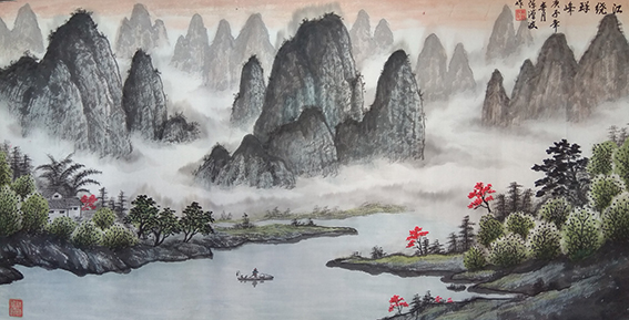 《江绕群峰》规格：138X69cm.jpg