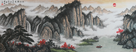 《江山秀色》规格：138cmx69cm.JPG