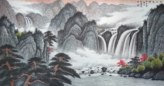 《流水生财》规格：180X97cm.jpg