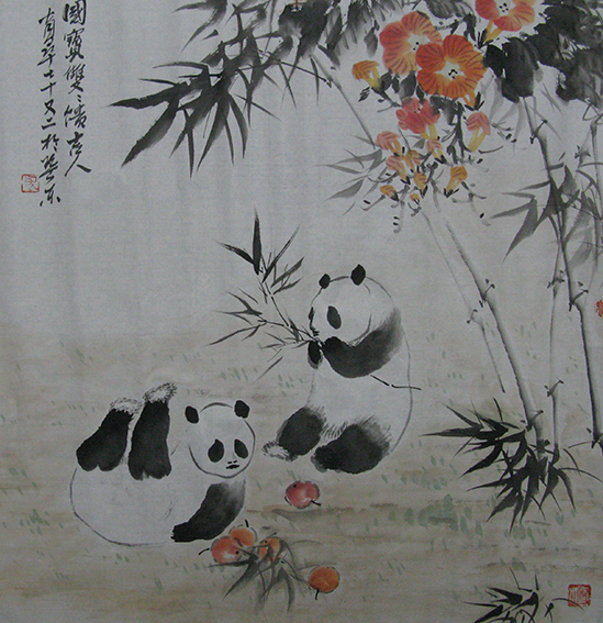 尤育皋作品 《国宝双双馈吉人》.JPG
