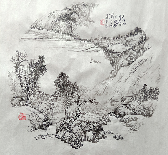 赵青山作品 《团扇山水》之三规格：50cmx50cm.jpg
