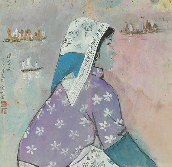 徐震时作品3《渔家女》 2015年 67cmX66cm （徐震时 董春莲作）.jpg