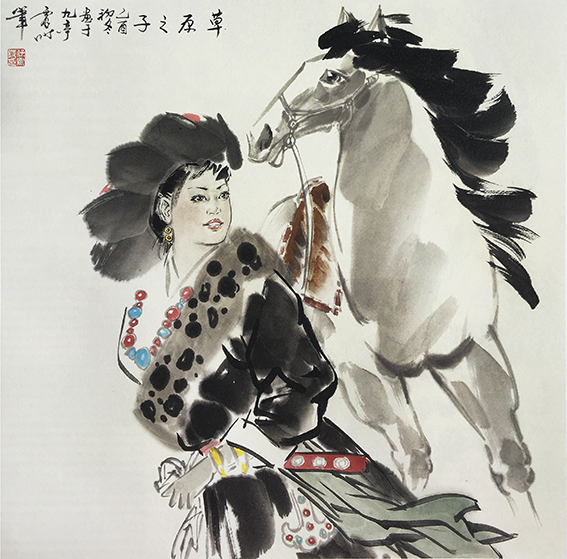 徐震时作品12《草原之子》  2005年  68cm×68cm.jpg