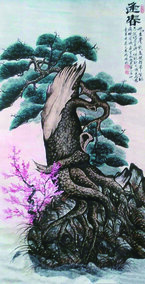 周乃山作品《逢春》规格：138cmX70cm.jpg