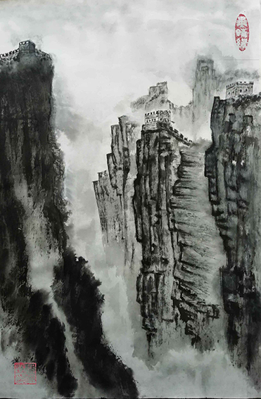 吴佩霖国画作品 《壁立千仞》.jpg