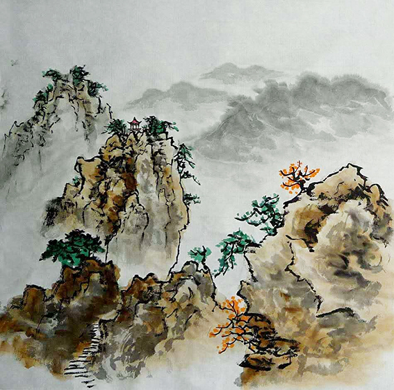 吴佩霖国画作品 《山水画局部一》.jpg