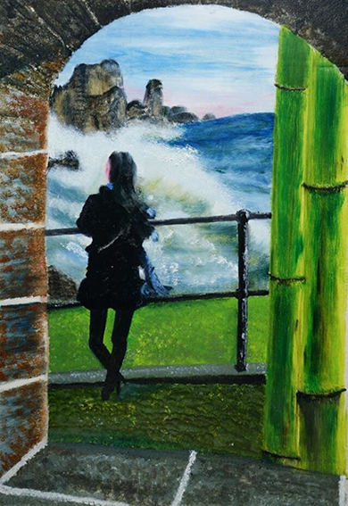 吴佩霖油画作品 《窗外》.jpg