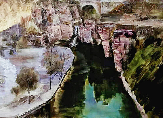 智超作品20《太行谷底》60X90cm 油画 2018年 太行山谷底写生记.jpg