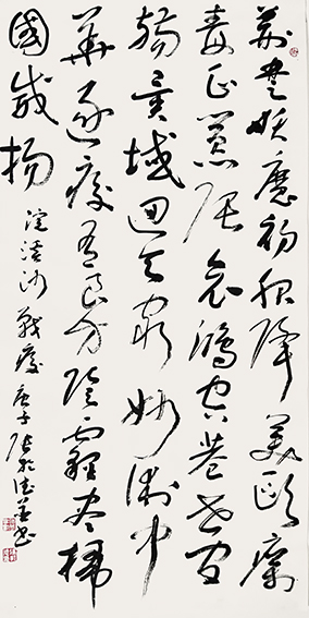 张乾德自作词《浣溪沙 战疫》 规格：100cmx50cm.jpg