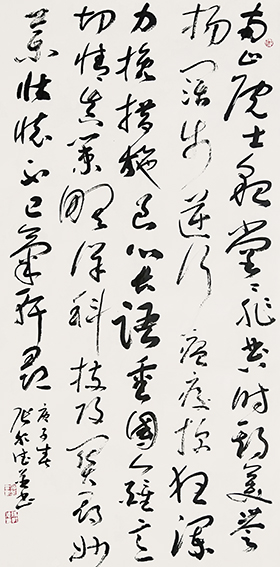张乾德自作诗《赞钟南山先生  》规格：100cmx50cm.jpg