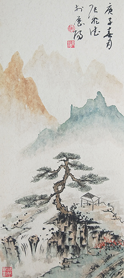 张乾德作品《春山》 规格：69cmx34cm.jpg
