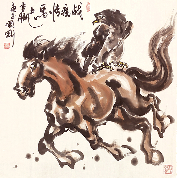 1潘国刚作品 《战疫情 马上赢》.jpg