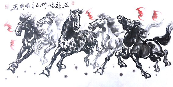 7潘国刚作品 《五福临门》.jpg