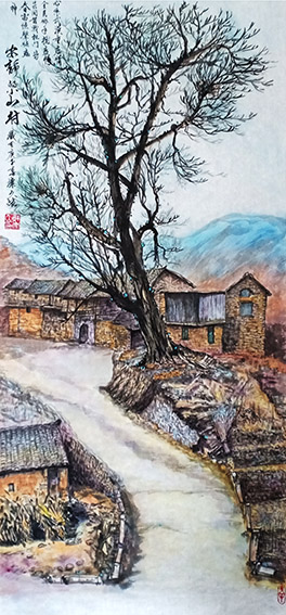 鲜崇久作品10《安静的小山村》.jpg