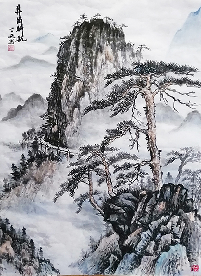 顾芸敏作品15《井岗新貌》尺寸：70X45cm.jpg