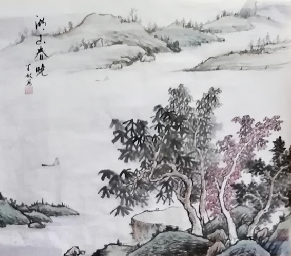 顾芸敏作品19《湖山春晓》尺寸：50X50cm.jpg