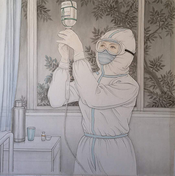 肖耀彩作品15《疫情天使》.jpg