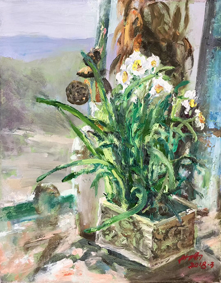 张丹阳作品3《窗台上的水仙花》24x30cm.jpg